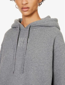 ALEXANDER WANG Glitter Terry Logo-print Cotton-blend Hoody 9 ALEXANDER WANG Glitter Terry Logo-print Cotton-blend Hoody -Whistles Shop R04160698 SIDEWALK ALT04