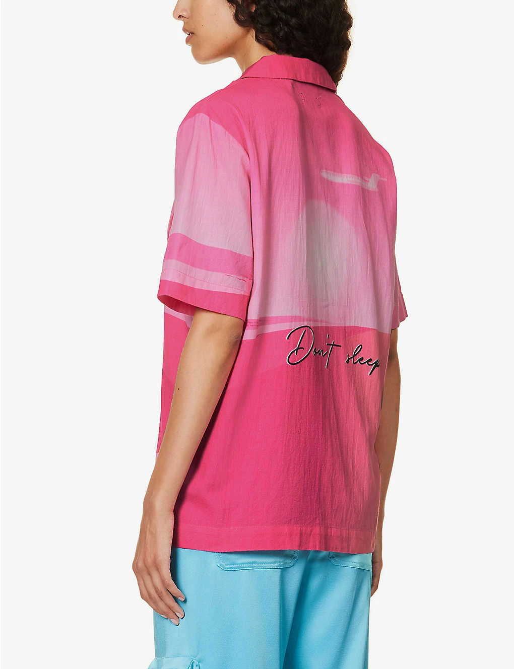 The Rose Tint Shirt Graphic-print Regular-fit Cotton And Linen-blend Shirt 4 The Rose Tint Shirt Graphic-print Regular-fit Cotton And Linen-blend Shirt - Image 4