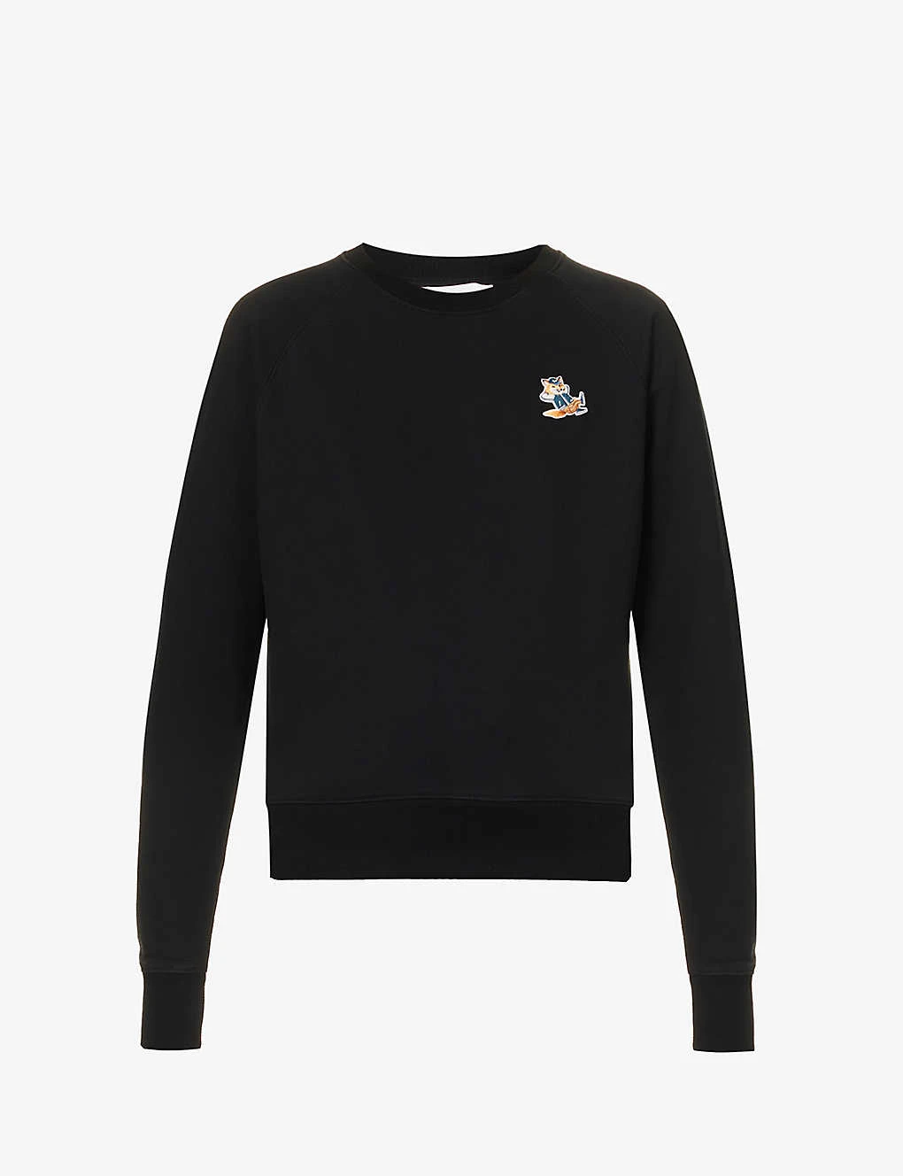 Brand-appliqué Ribbed-trim Cotton-jersey Sweatshirt 1 Brand-appliqué Ribbed-trim Cotton-jersey Sweatshirt