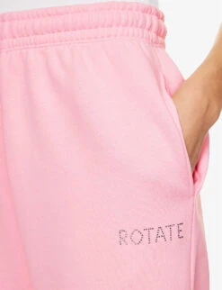 Branded Drawstring-waist Organic-cotton Jogging Bottoms -Whistles Shop R04166487 ALMONDBLOSSOM ALT04