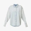 GOOD AMERICAN Weekender Faded-wash Denim Shirt