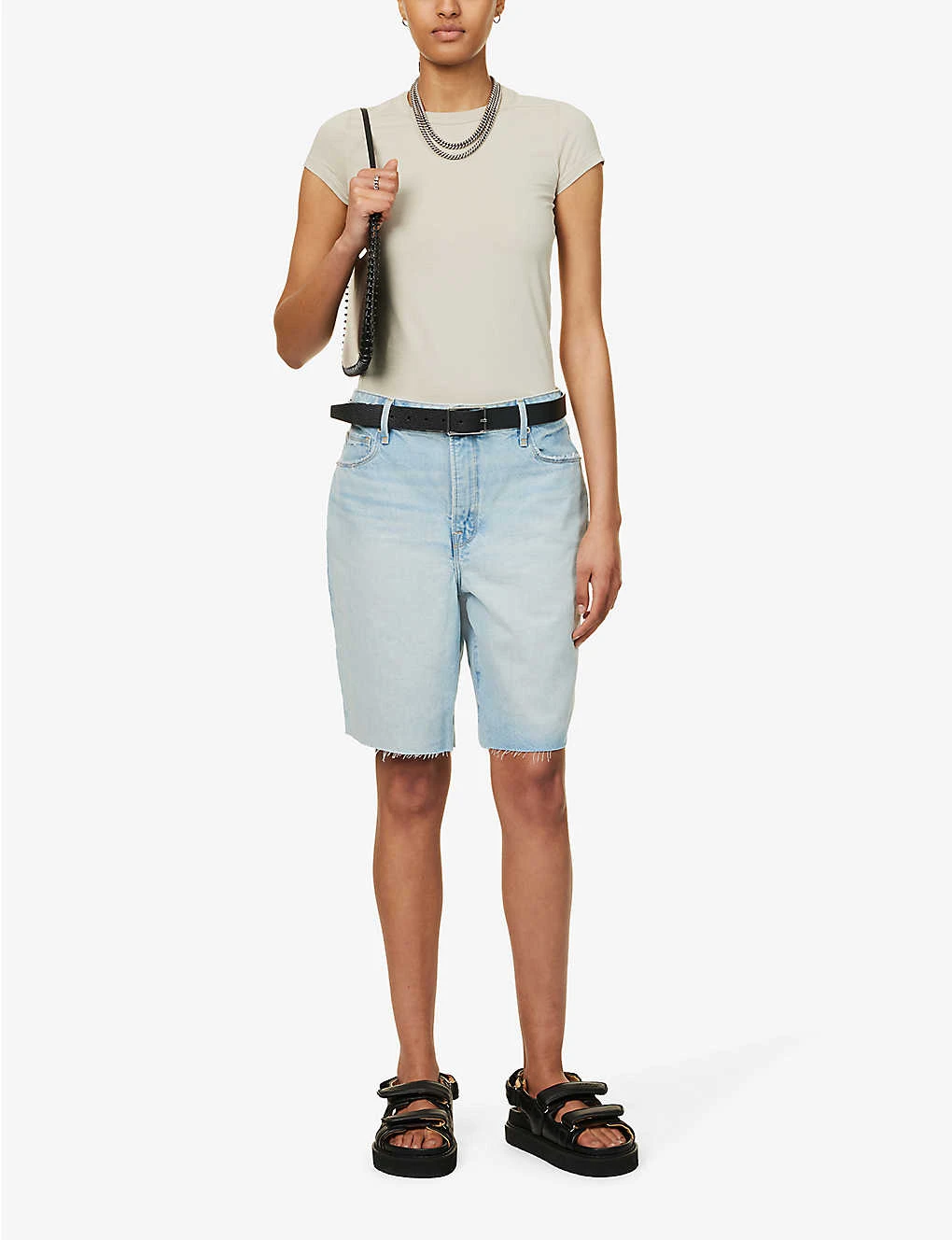 GOOD AMERICAN Good '90s Bermuda Mid-rise Denim Shorts 3 GOOD AMERICAN Good '90s Bermuda Mid-rise Denim Shorts - Image 3