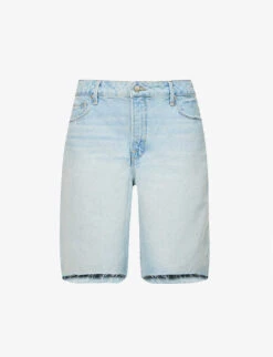 GOOD AMERICAN Good '90s Bermuda Mid-rise Denim Shorts