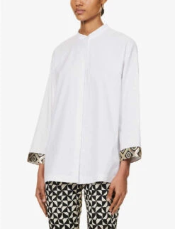 Tenerife Relaxed-fit Cotton Shirt -Whistles Shop R04167349 WHITE ALT02