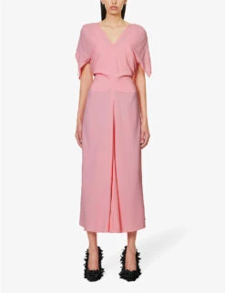Kolomiya Low-back Silk Maxi Dress -Whistles Shop R04168302 PINK ALT02