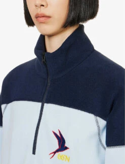 Exclusive Unisex Kria Funnel-neck Fleece Jacket -Whistles Shop R04168669 BLUE ALT03