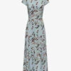 Reiss Livia Sage Floral-print Woven Midi Dress