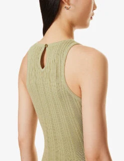 Exclusive Bonnie Ribbed Knitted Maxi Dress -Whistles Shop R04169551 OLIVE ALT04
