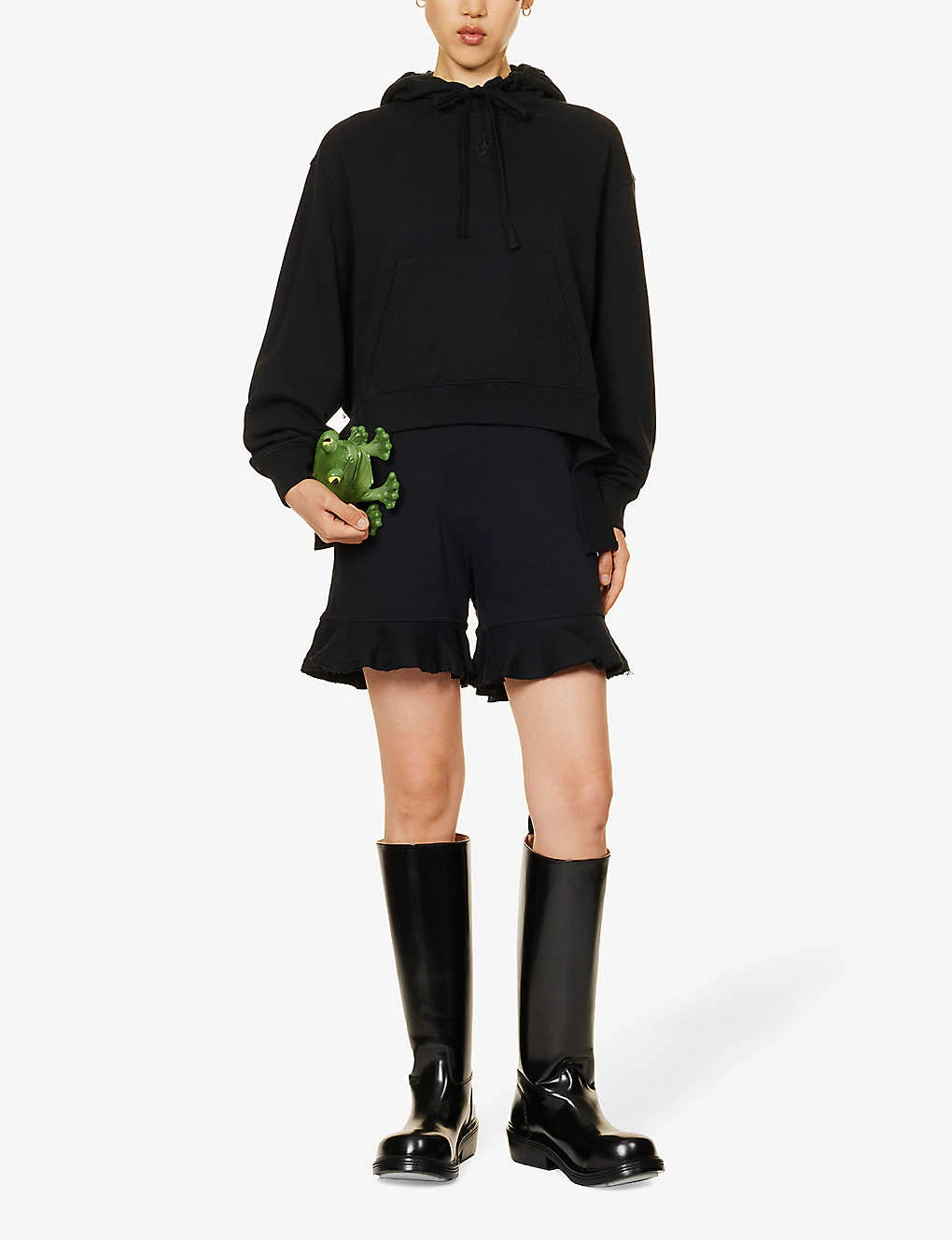JW Anderson Logo-embroidered Organic-cotton Hoody 2 JW Anderson Logo-embroidered Organic-cotton Hoody - Image 2