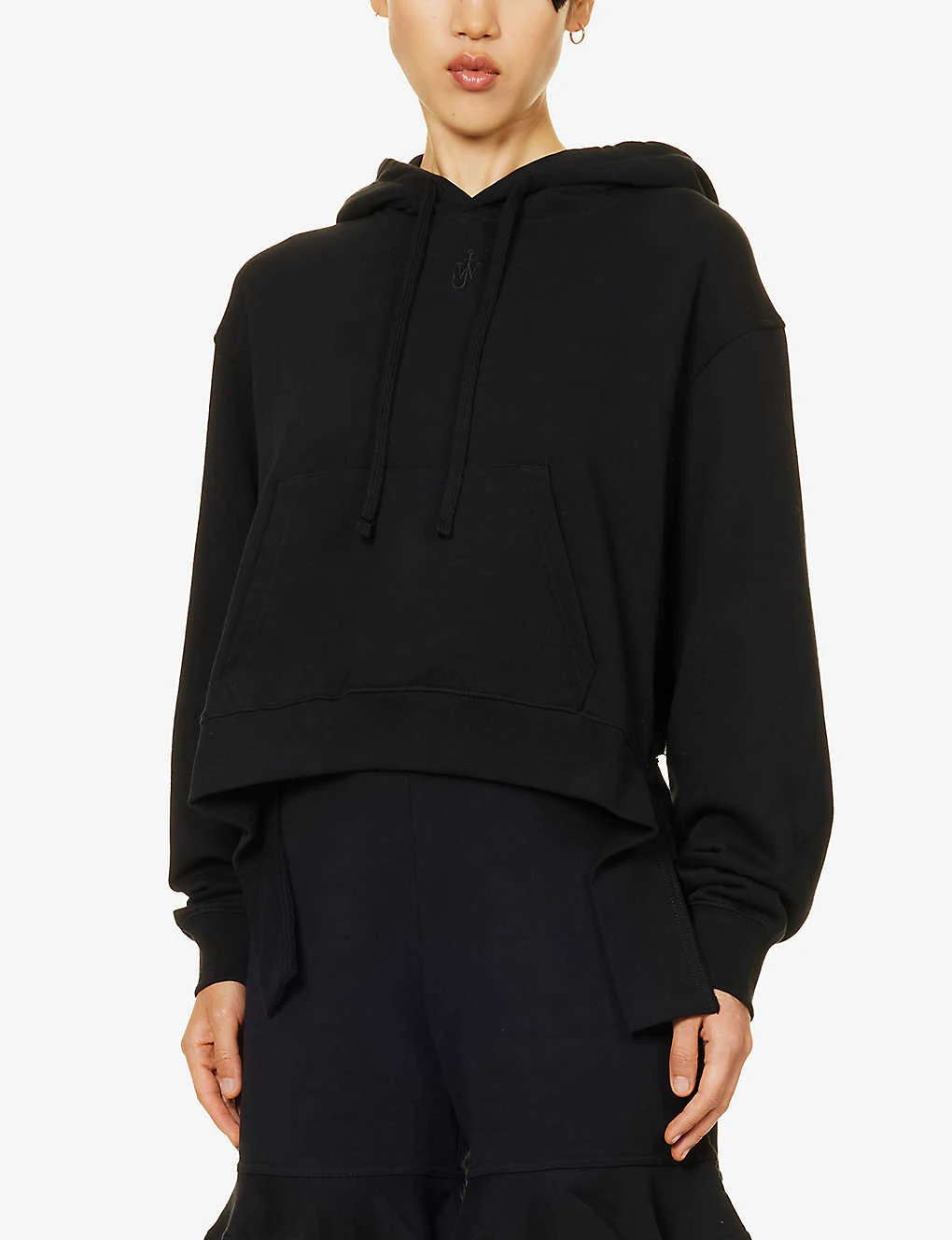 JW Anderson Logo-embroidered Organic-cotton Hoody 3 JW Anderson Logo-embroidered Organic-cotton Hoody - Image 3