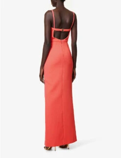 Rebecca Vallance Piero Sweetheart-neckline Stretch-woven Gown 9 Rebecca Vallance Piero Sweetheart-neckline Stretch-woven Gown -Whistles Shop R04174368 TANGERINE ALT03