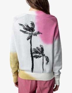 Zadig & Voltaire Montana Tie-dye Cotton-blend Jumper -Whistles Shop R04180437 ECRU ALT03