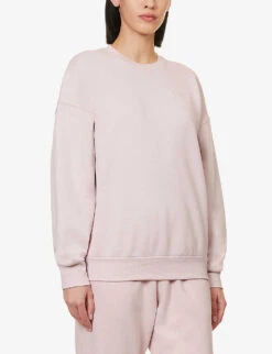 365 Brand-embroidered Relaxed-fit Organic Cotton-blend Sweatshirt 7 365 Brand-embroidered Relaxed-fit Organic Cotton-blend Sweatshirt -Whistles Shop R04180889 STONE ALT02