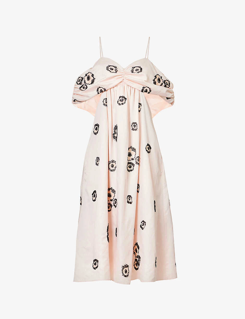 Stine Goya Francesca Abstract-print Recycled-polyester Midi Dress 1 Stine Goya Francesca Abstract-print Recycled-polyester Midi Dress