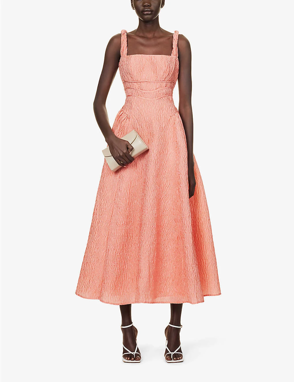 Sophy Textured Woven Midi Dress 2 Sophy Textured Woven Midi Dress - Image 2