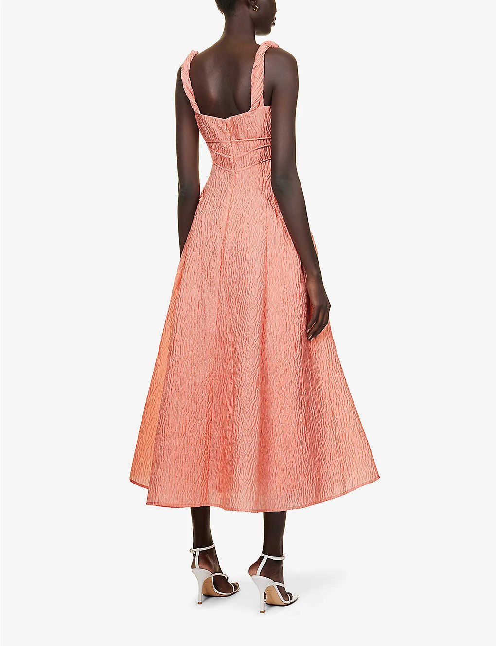 Sophy Textured Woven Midi Dress 4 Sophy Textured Woven Midi Dress - Image 4