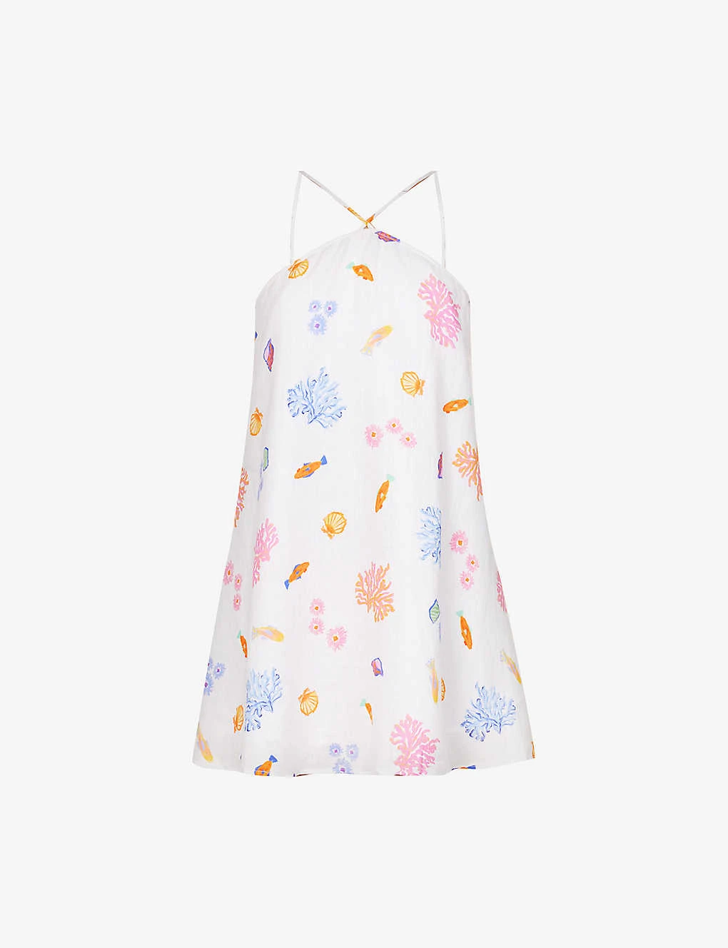 Seafolly Under The Sea Printed Linen Mini Dress 1 Seafolly Under The Sea Printed Linen Mini Dress