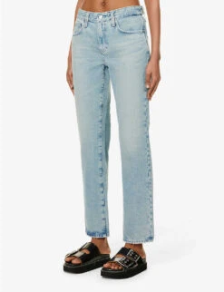 Remy Brand-patch Mid-rise Straight-leg Jeans -Whistles Shop R04186812 IDYLLIC ALT02