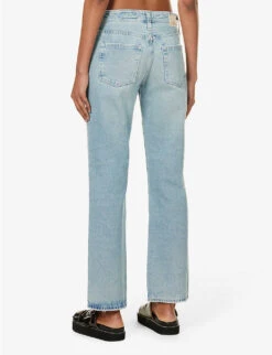 Remy Brand-patch Mid-rise Straight-leg Jeans -Whistles Shop R04186812 IDYLLIC ALT03