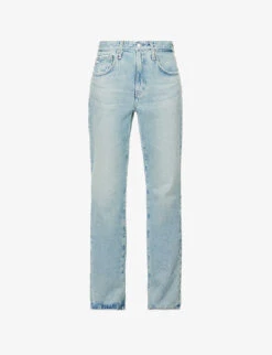Remy Brand-patch Mid-rise Straight-leg Jeans