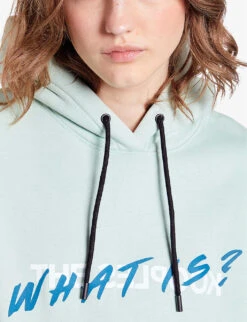 THE KOOPLES Slogan-print Relaxed-fit Cotton Hoody -Whistles Shop R04187730 OCEAN ALT04