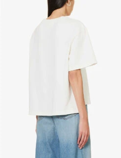 Isabel Marant Etoile Mona Logo-print Cotton-blend Sweatshirt -Whistles Shop R04188802 WHITE ALT03