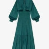 Maje Rovel Pleated Woven Maxi Dress