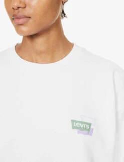 Levis Salinas Brand-embroidered Cotton Sweatshirt -Whistles Shop R04191376 CREWMINIBWHITSBR ALT04