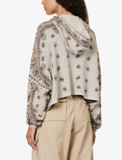 Amiri Bandana Paisley-print Relaxed-fit Cotton-knit Hoody -Whistles Shop R04191407 WHITE ALT03