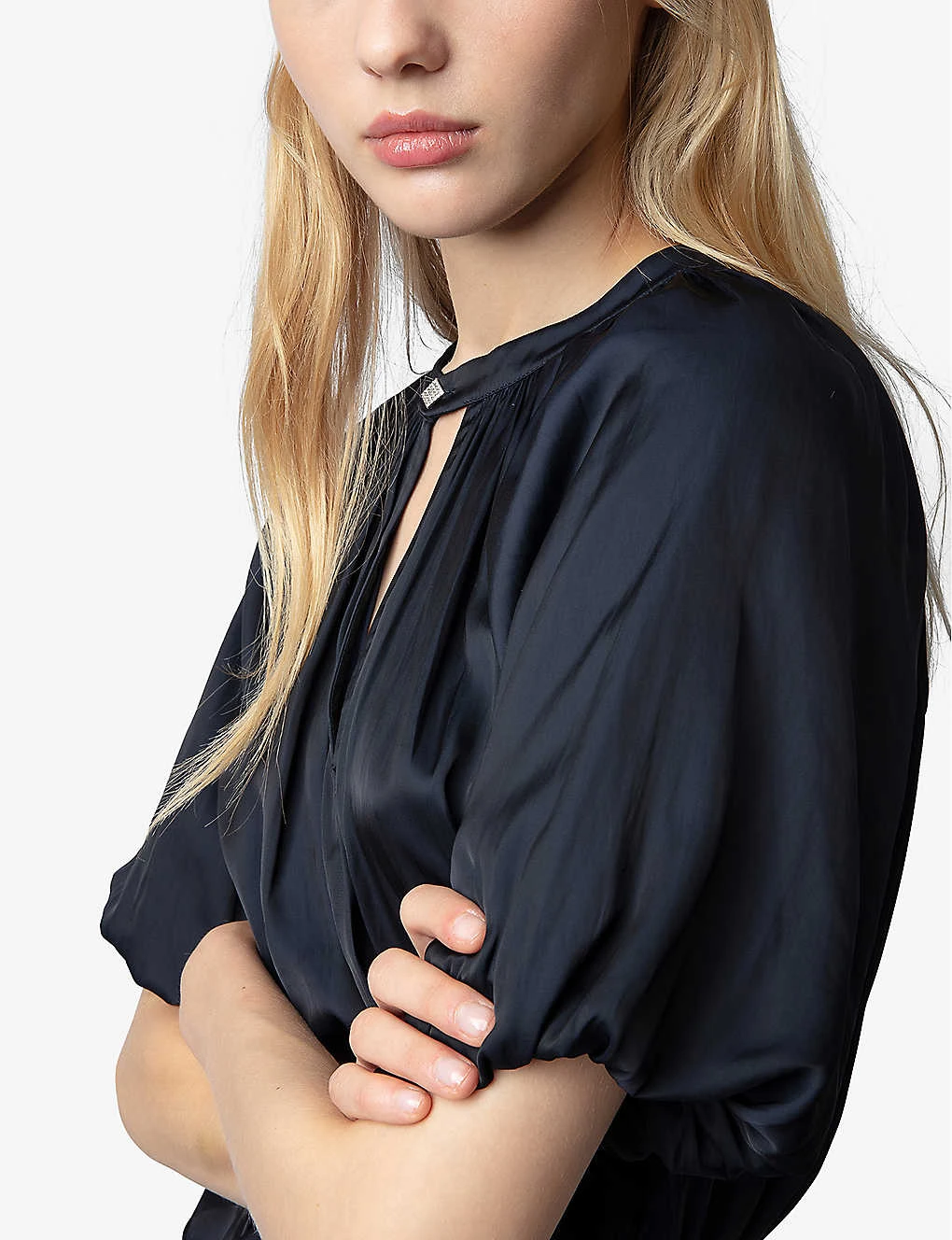 Zadig & Voltaire Romina Ruffle-time Satin Mini Dress 5 Zadig & Voltaire Romina Ruffle-time Satin Mini Dress - Image 5