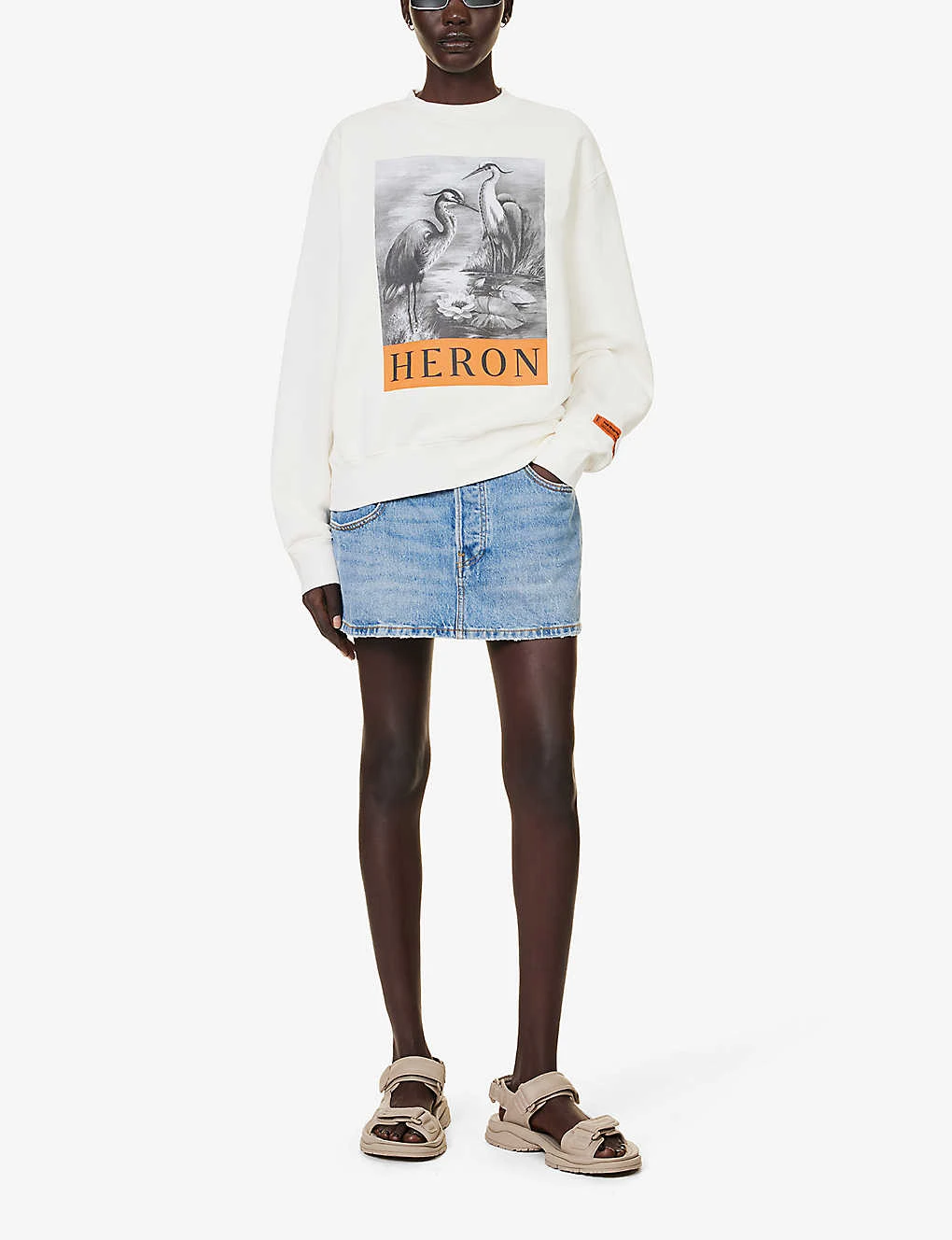 Branded-print Relaxed-fit Cotton Sweatshirt 2 Branded-print Relaxed-fit Cotton Sweatshirt - Image 2