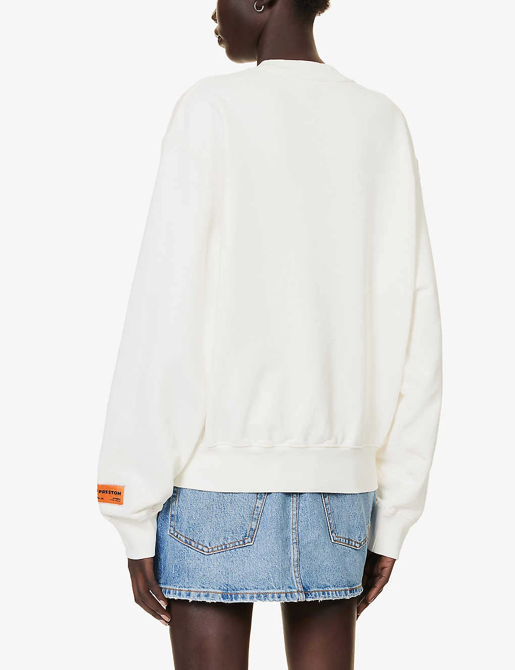 Branded-print Relaxed-fit Cotton Sweatshirt 4 Branded-print Relaxed-fit Cotton Sweatshirt - Image 4