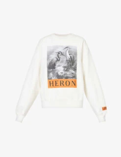 Branded-print Relaxed-fit Cotton Sweatshirt