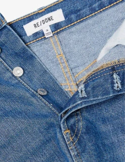 RE/DONE 50s Raw-hem Mid-rise Denim Shorts -Whistles Shop R04192453 BAYFADE ALT06