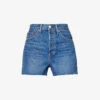 RE/DONE 50s Raw-hem Mid-rise Denim Shorts