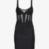 Mugler Semi-sheer Slim-fit Stretch-woven Mini Dress