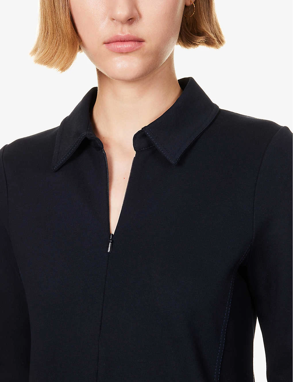 ME AND EM Flounce-sleeve Flared-hem Stretch-woven Mini Dress 5 ME AND EM Flounce-sleeve Flared-hem Stretch-woven Mini Dress - Image 5