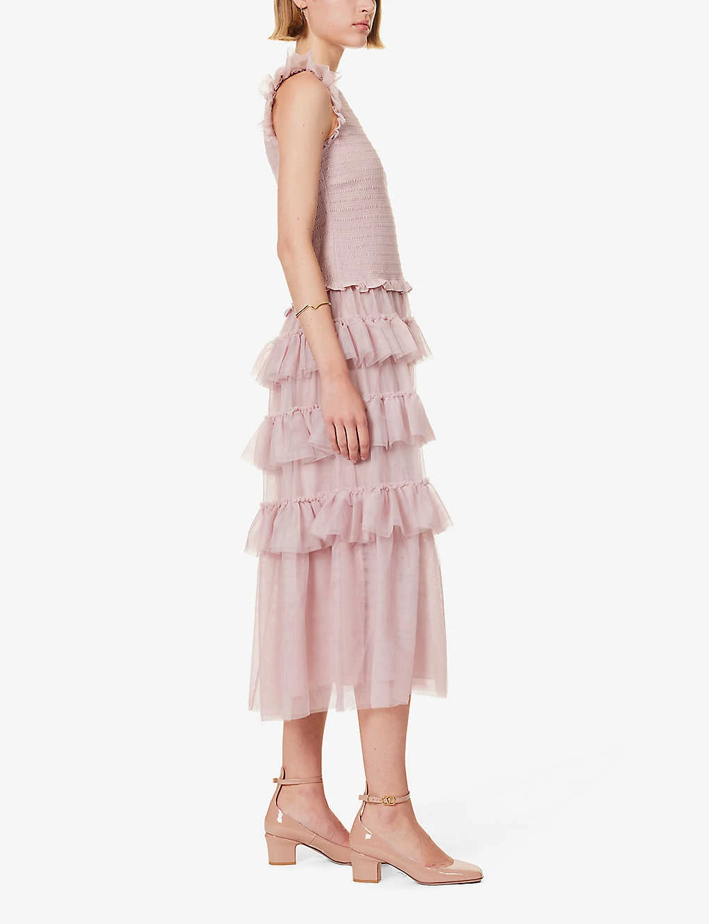 ME AND EM Ruffle-trim Tiered-hem Woven Maxi Dress 2 ME AND EM Ruffle-trim Tiered-hem Woven Maxi Dress - Image 2