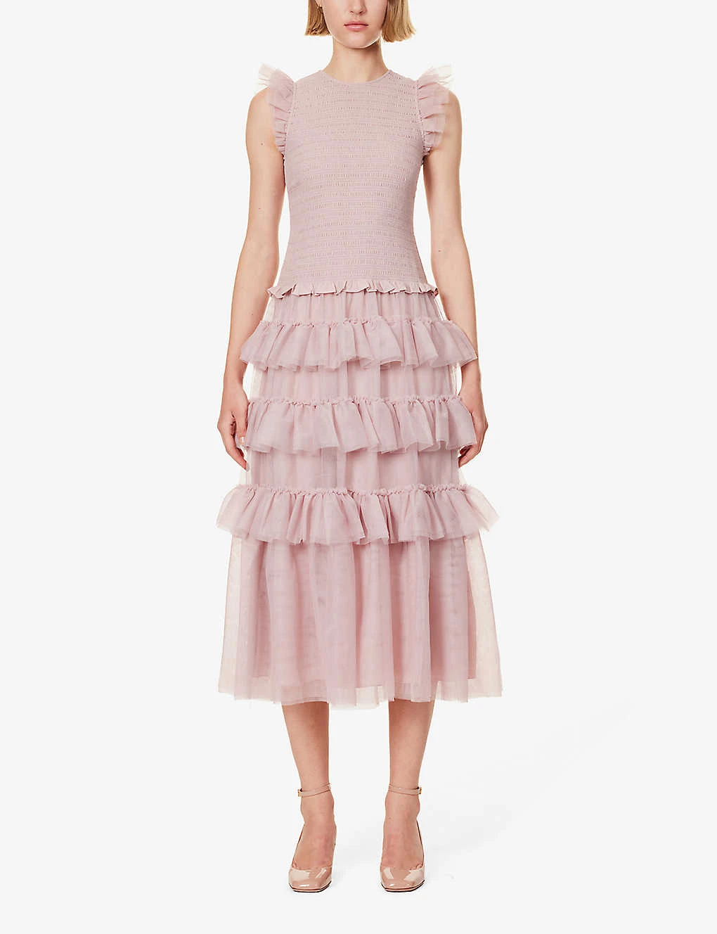 ME AND EM Ruffle-trim Tiered-hem Woven Maxi Dress 3 ME AND EM Ruffle-trim Tiered-hem Woven Maxi Dress - Image 3