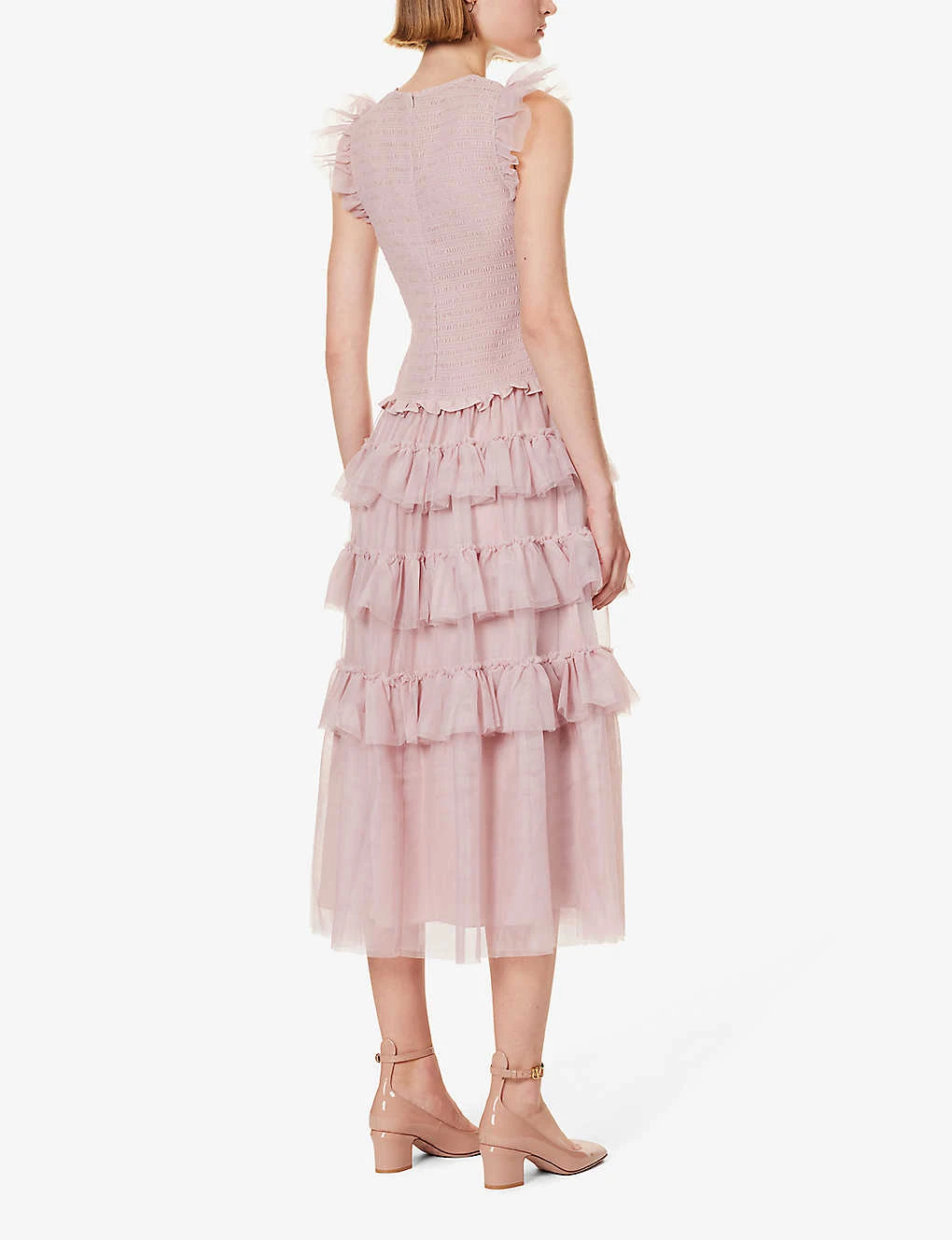 ME AND EM Ruffle-trim Tiered-hem Woven Maxi Dress 4 ME AND EM Ruffle-trim Tiered-hem Woven Maxi Dress - Image 4