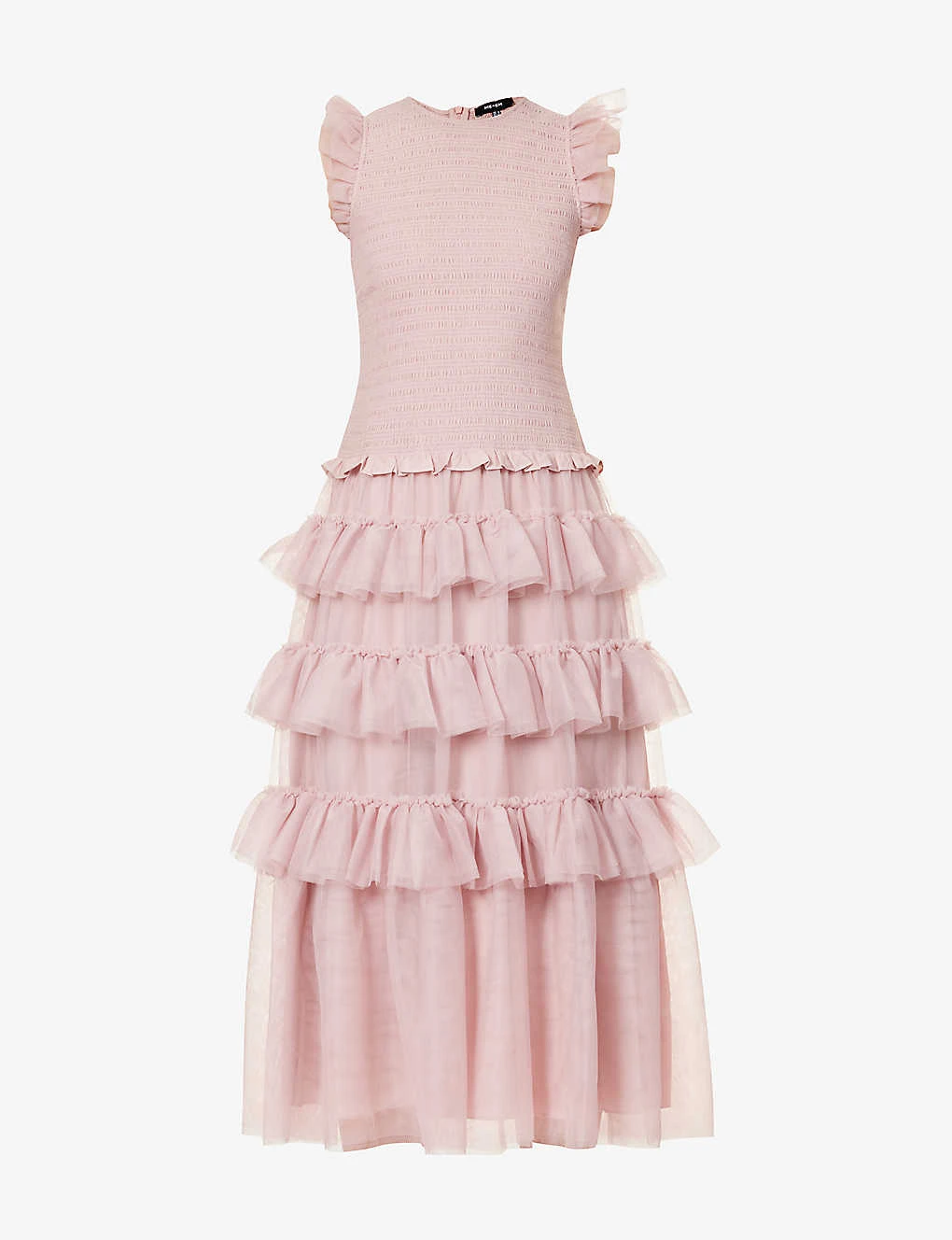 ME AND EM Ruffle-trim Tiered-hem Woven Maxi Dress 1 ME AND EM Ruffle-trim Tiered-hem Woven Maxi Dress