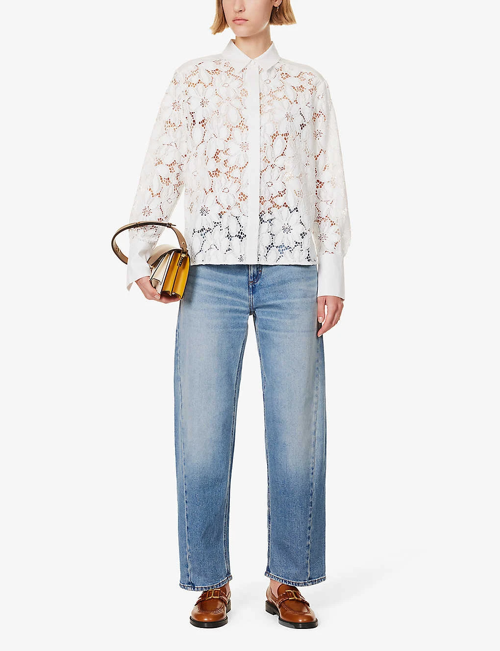 ME AND EM Floral-embroidered Recycled-polyester-blend Blouse 2 ME AND EM Floral-embroidered Recycled-polyester-blend Blouse - Image 2