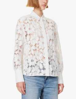 ME AND EM Floral-embroidered Recycled-polyester-blend Blouse 8 ME AND EM Floral-embroidered Recycled-polyester-blend Blouse -Whistles Shop R04194879 SOFTWHITE ALT02