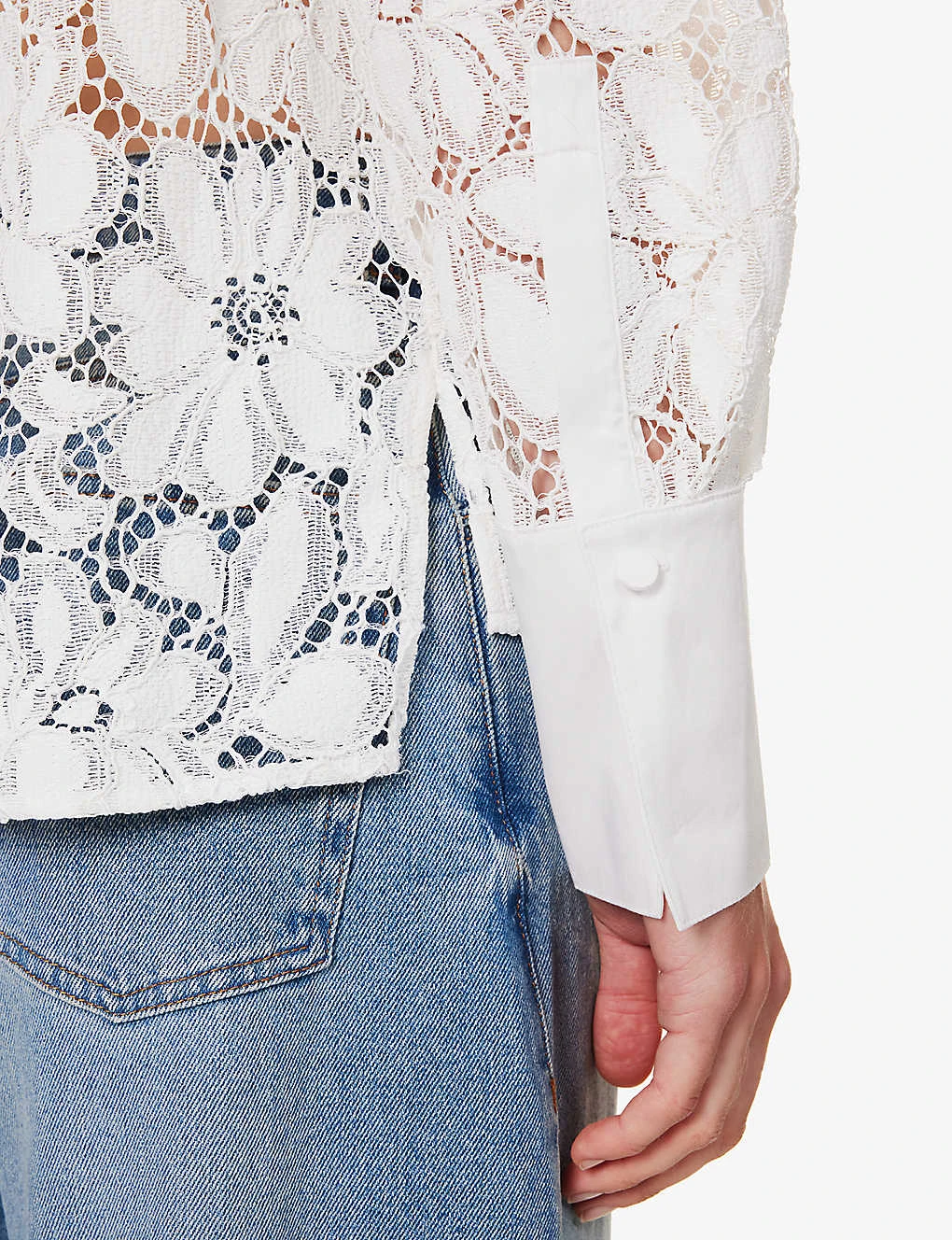 ME AND EM Floral-embroidered Recycled-polyester-blend Blouse 6 ME AND EM Floral-embroidered Recycled-polyester-blend Blouse - Image 6