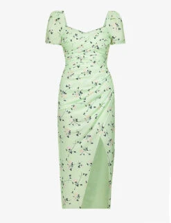 SELF PORTRAIT Iris Floral-print Woven Midi Dress