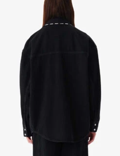 IRO Danil Contrast Top-stitch Denim Shirt -Whistles Shop R04196544 BLA01 ALT03