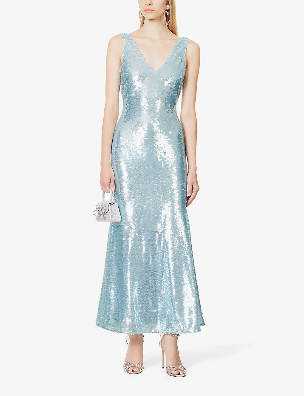 SELF PORTRAIT V-neck Sequin-embellished Woven Maxi Dress 2 SELF PORTRAIT V-neck Sequin-embellished Woven Maxi Dress - Image 2