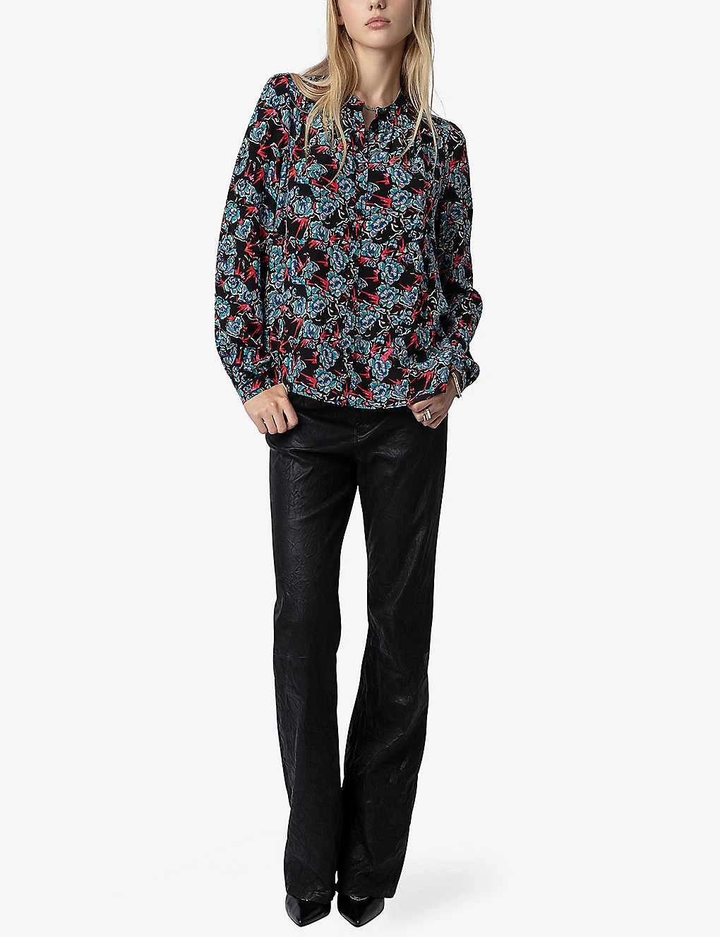 Zadig & Voltaire Tchin Floral-print Silk Shirt 2 Zadig & Voltaire Tchin Floral-print Silk Shirt - Image 2