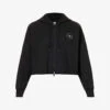 Adidas By Stella Mccartney Logo-print Cropped Organic-cotton And Recycled Polyester-blend Hoody