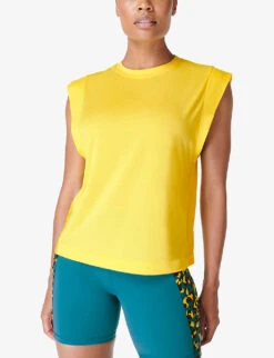 Sweaty Betty Breathe Easy Boxy-fit Stretch-jersey T-shirt -Whistles Shop R04201935 APOLLOYELLOW ALT02
